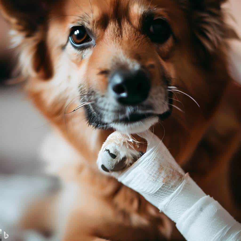 Dog with paw pad injury. How to treat dog with paw pad injuries at home.